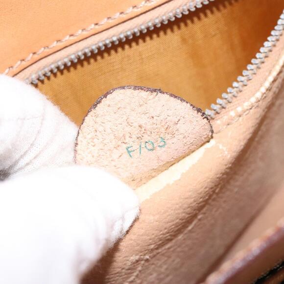 CELINE Macadam Canvas Hand Bag Pvc Leather Brown Gold - Picture 13 of 13